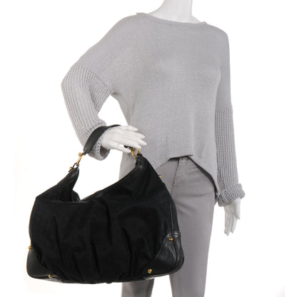 Gucci Monogram Large Jockey Hobo Black 2 of 7