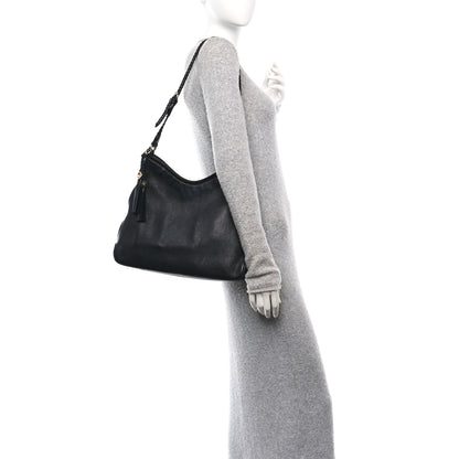 Gucci Pebbled Calfskin Medium Marrakech Hobo Black 2 of 10