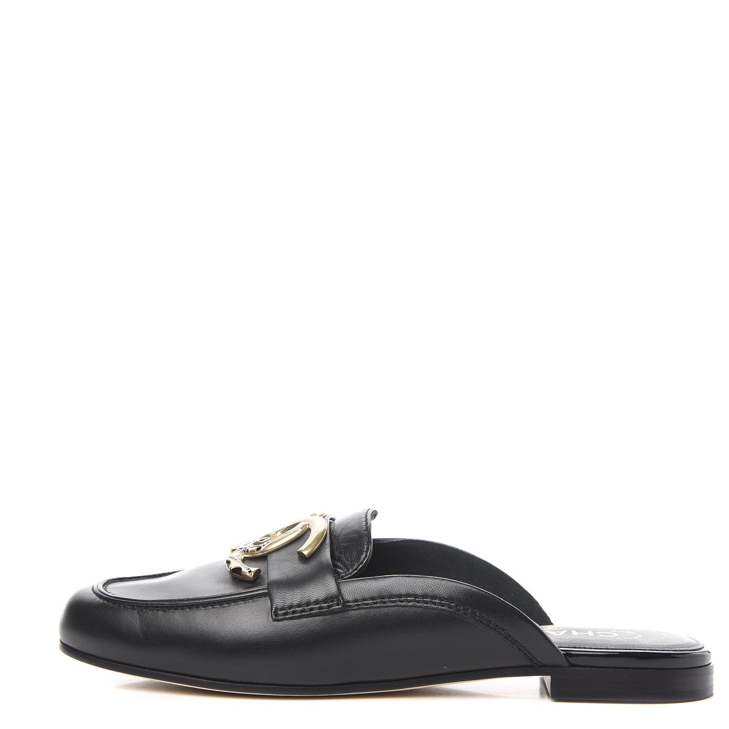 Chanel Lambskin CC Mules 40 Black 1 of 9