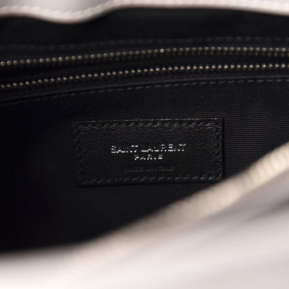 Saint Laurent Calfskin Y Quilted Monogram Medium Loulou Chain Satchel Granite 8 of 11
