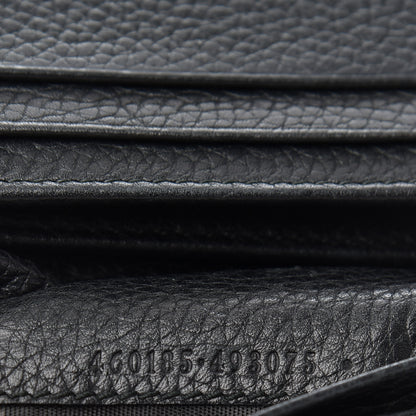 Gucci Pebbled Calfskin Animalier Card Case Black 13 of 19