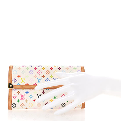 Louis Vuitton Monogram Multicolor Porte Tresor International Wallet White 2 of 7