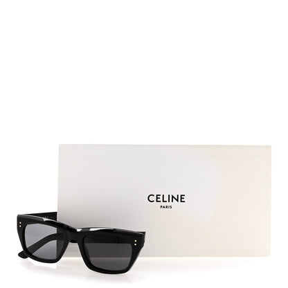 Celine Acetate Polarized Rectangular Sunglasses CL40060I Black 10 of 10