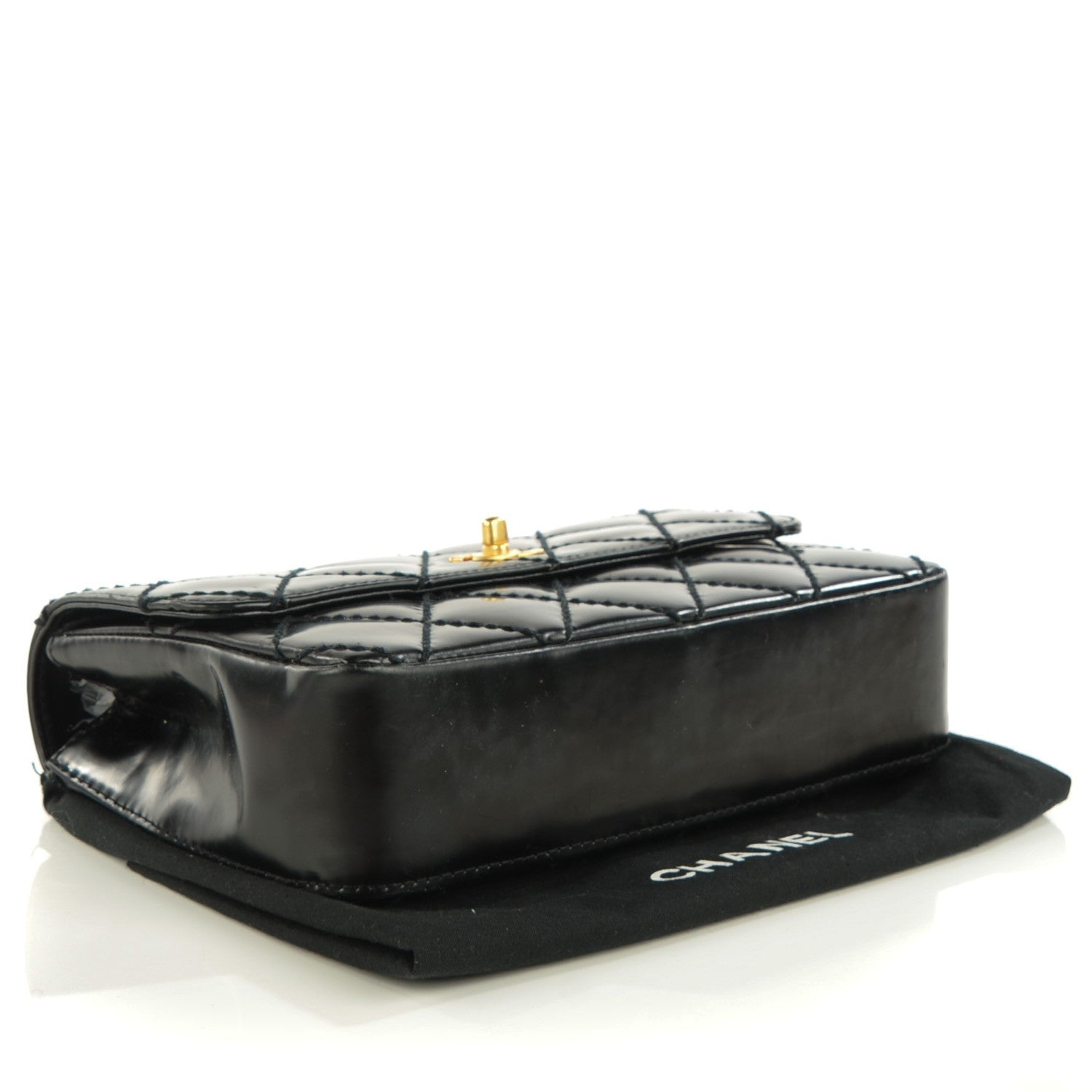 Chanel Glazed Calfskin Quilted Medium Single Flap Black 4 of 8