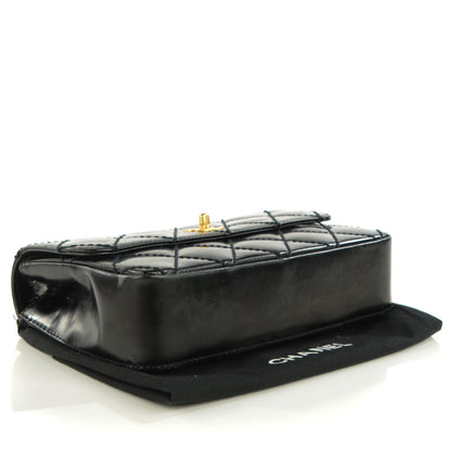 Chanel Glazed Calfskin Quilted Medium Single Flap Black 4 of 8