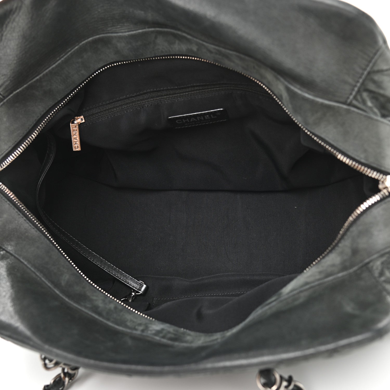 Chanel Iridescent Calfskin Chic Quilt Bowling Bag Black 5 of 11