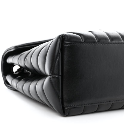 Saint Laurent Calfskin Y Quilted Monogram Monochrome Medium Loulou Chain Satchel Black 9 of 15