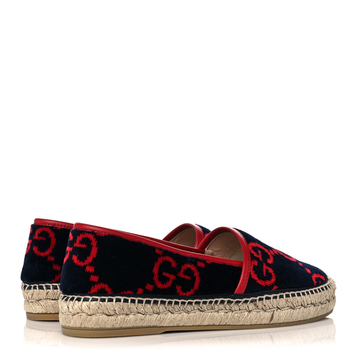 Terry Cloth GG Monogram Espadrilles 37 Blue Red