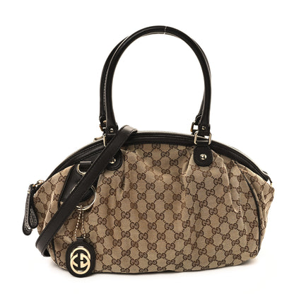 Gucci Monogram Medium Sukey Boston Bag Dark Brown 1 of 11