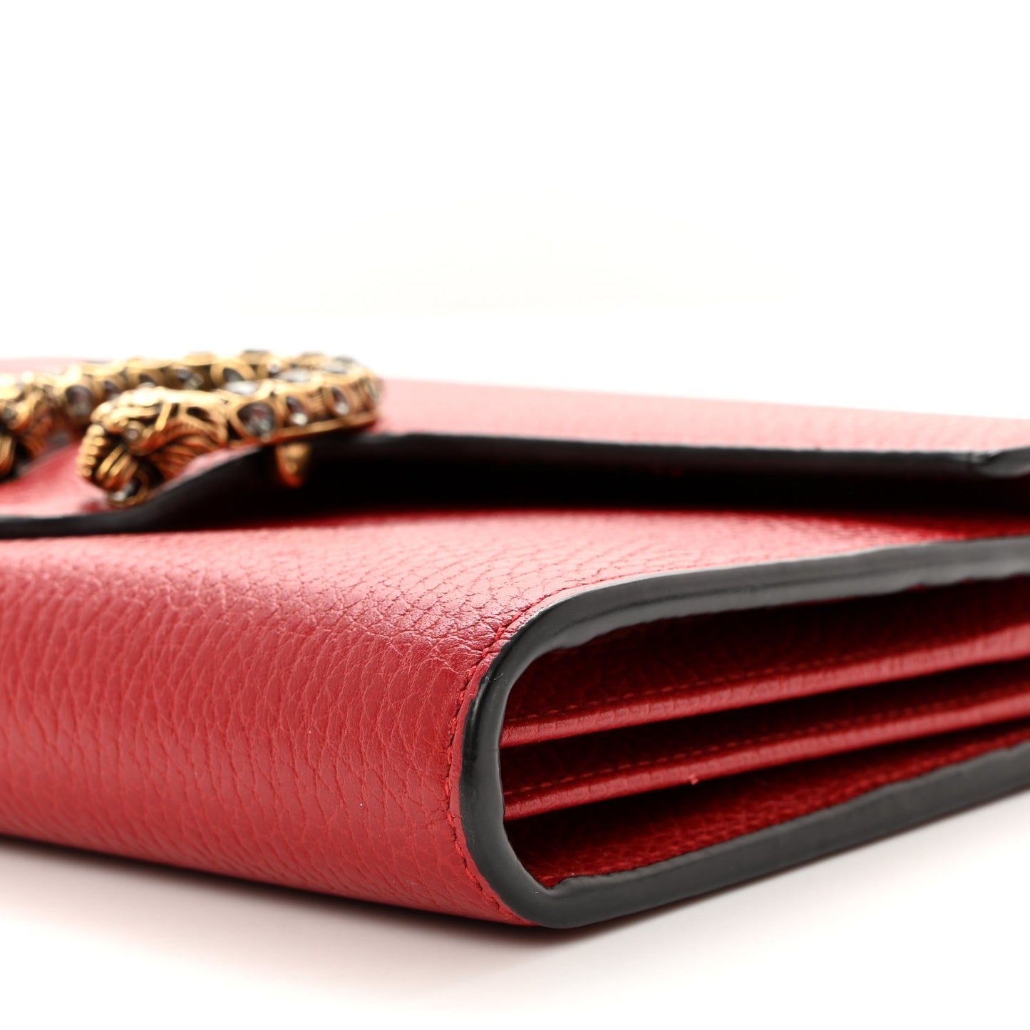 Calfskin Mini Dionysus Chain Wallet Hibiscus Red
