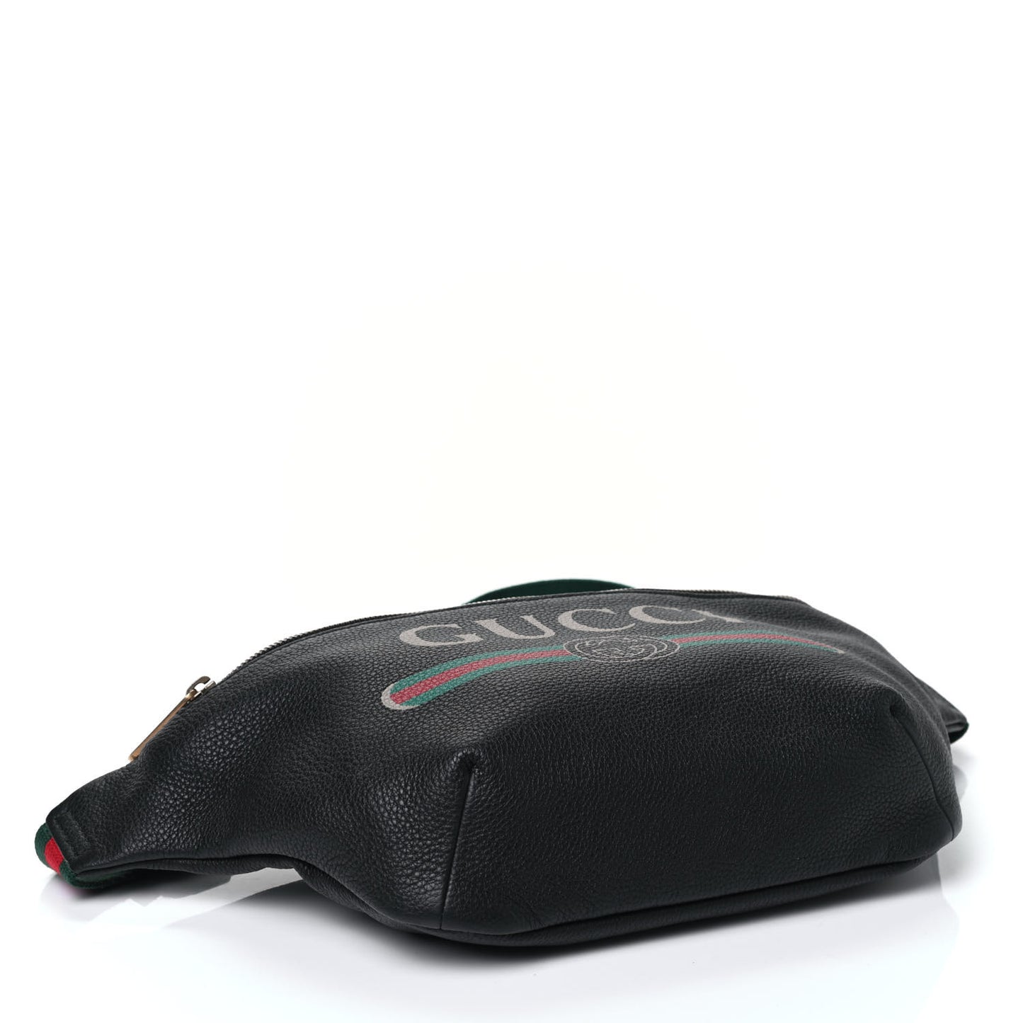 Grained Calfskin Logo Belt Bag Black