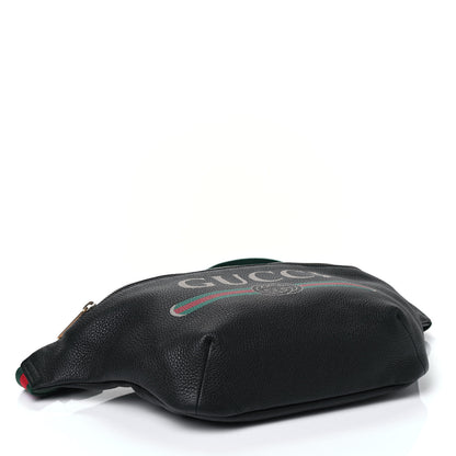 Gucci Grained Calfskin Logo Belt Bag Black 3 of 4