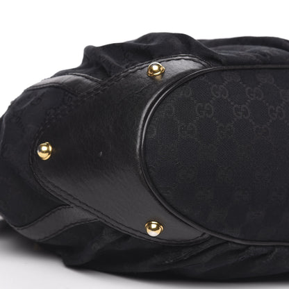 Gucci Monogram Medium Jockey Tote Black 8 of 17