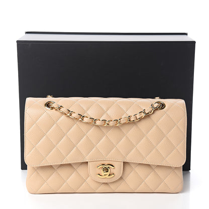 Chanel Caviar Quilted Medium Double Flap Beige Clair 10 of 10