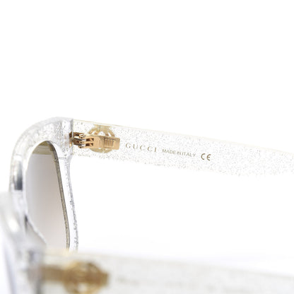 Gucci Acetate Glitter Sunglasses GG0034S Silver 6 of 8