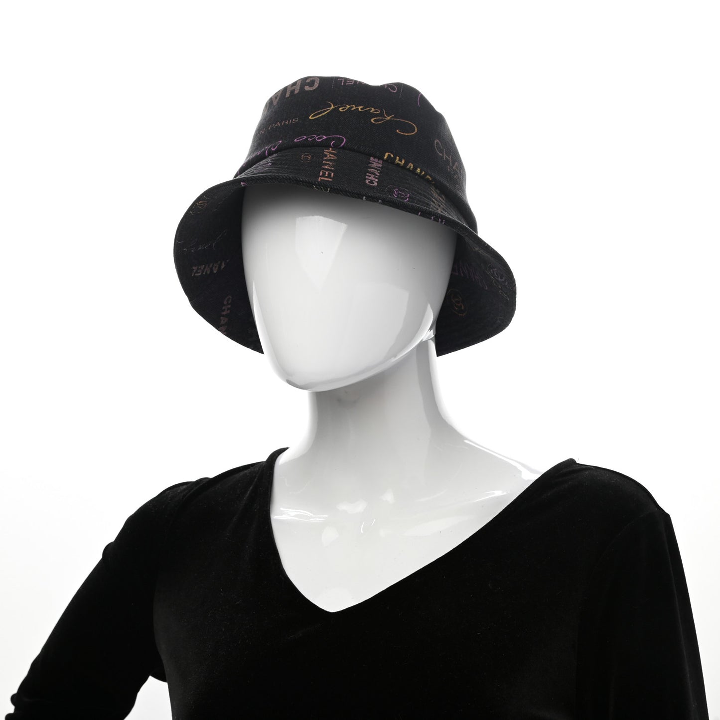 Denim Mood Cloche Bucket Hat S Black