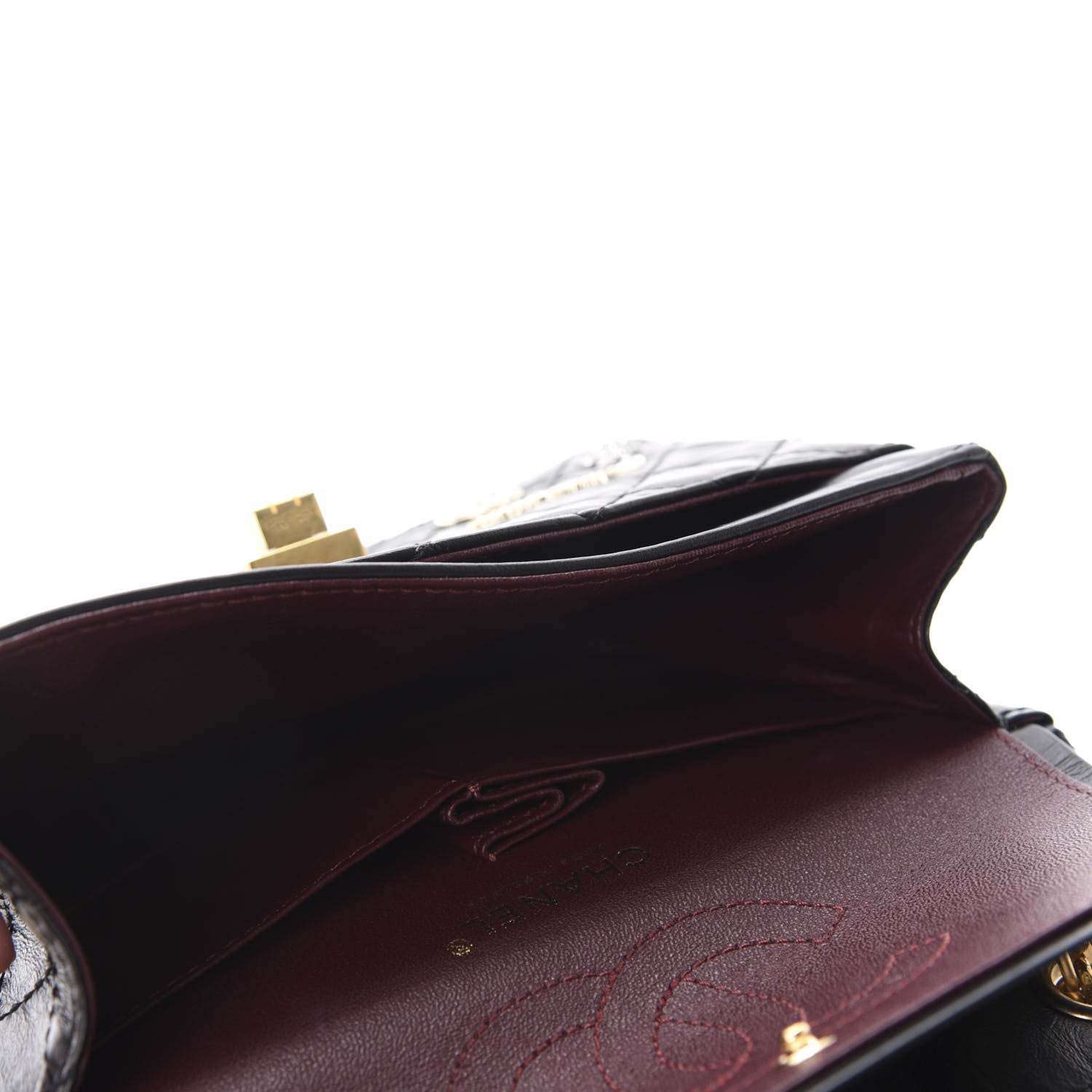 Chanel Aged Calfskin Lucky Charms 2.55 Reissue 224 Flap Black 5 of 17