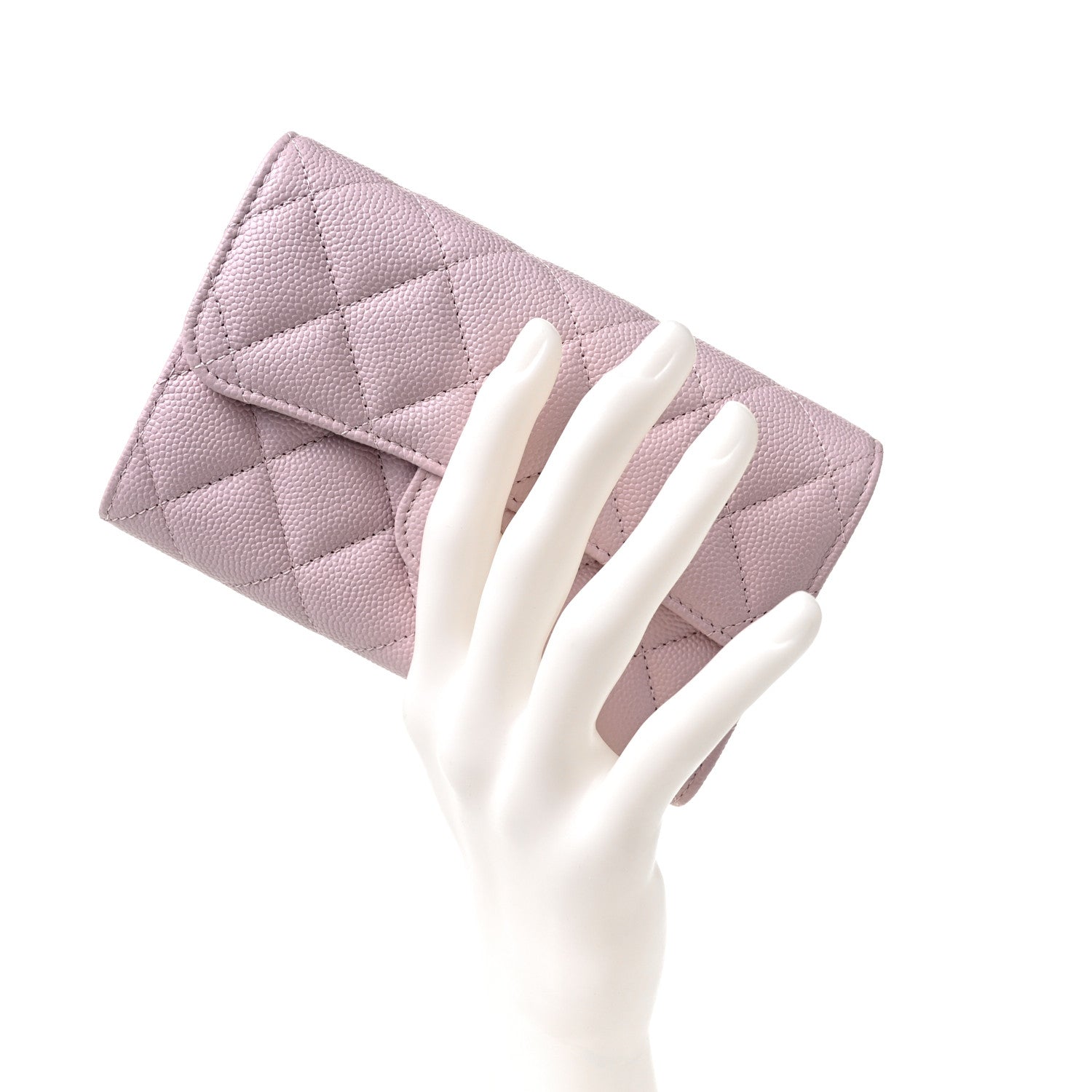 Chanel Caviar Quilted Medium Flap Wallet Pink 2 of 10