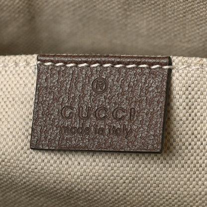 Gucci Soft GG Supreme Monogram Textured Dollar Calfskin Web Ophidia Pouch Pocket Belt Bag Beige Ebony New Acero Black 6 of 10