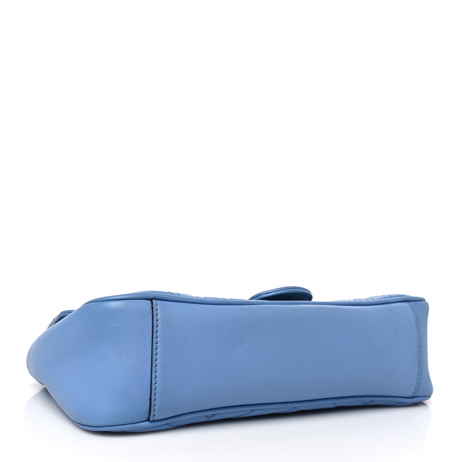 Gucci Calfskin Matelasse Small GG Marmont Shoulder Bag Clear Sky Blue 4 of 9