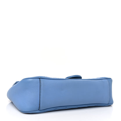 Gucci Calfskin Matelasse Small GG Marmont Shoulder Bag Clear Sky Blue 4 of 9