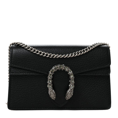 Gucci Calfskin Super Mini Dionysus Shoulder Bag Black 1 of 8