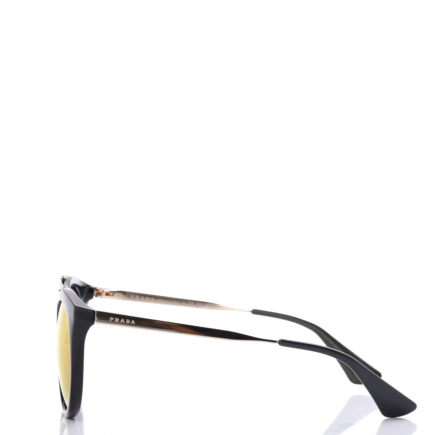 Prada Cinema Polarized Sunglasses SPR23S Black Gold 3 of 8