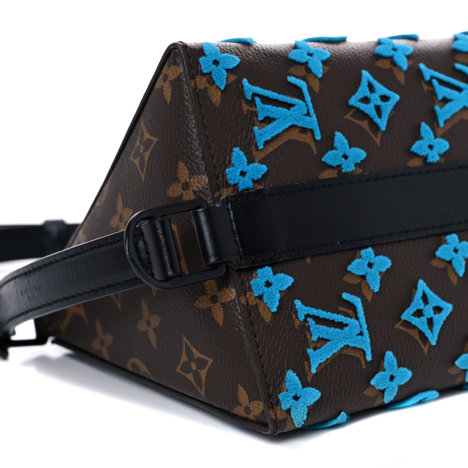 Louis Vuitton Monogram Tuffetage Triangle Messenger Turquoise 7 of 13