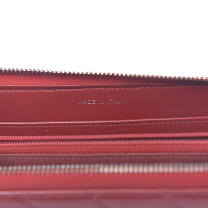 Chanel Glazed Calfskin Coco Boy Large Gusset Zip Around Wallet Red 7 of 13
