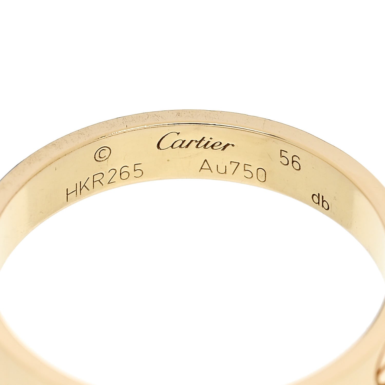 Cartier 18K Yellow Gold 3.5mm LOVE Wedding Band Ring 56 7.75 4 of 5