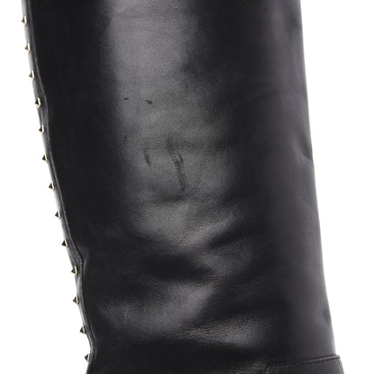 Valentino Garavani Vitello Lovestud Knee High 85mm Boots 37.5 Black 9 of 9