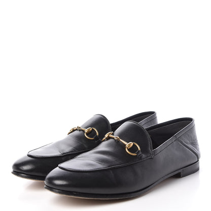 Gucci Lambskin Womens Brixton Horsebit Loafers 38 Black 3 of 13