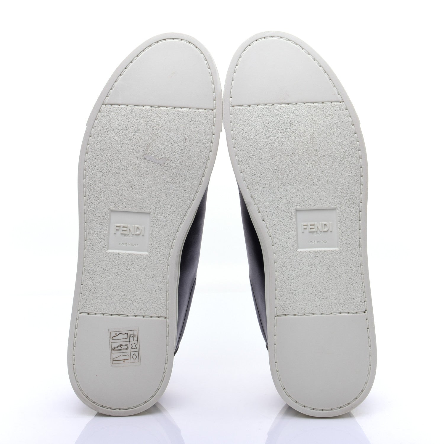 Fendi Vitello Lurex Rockoclick Slip On Sneakers 38.5 Black Gold 10 of 14