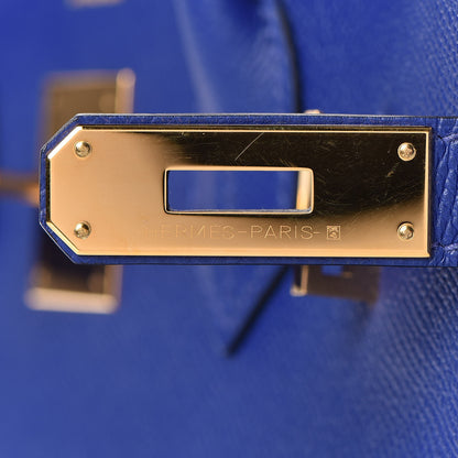 Hermes Epsom Birkin 30 Bleu Electrique 29 of 37
