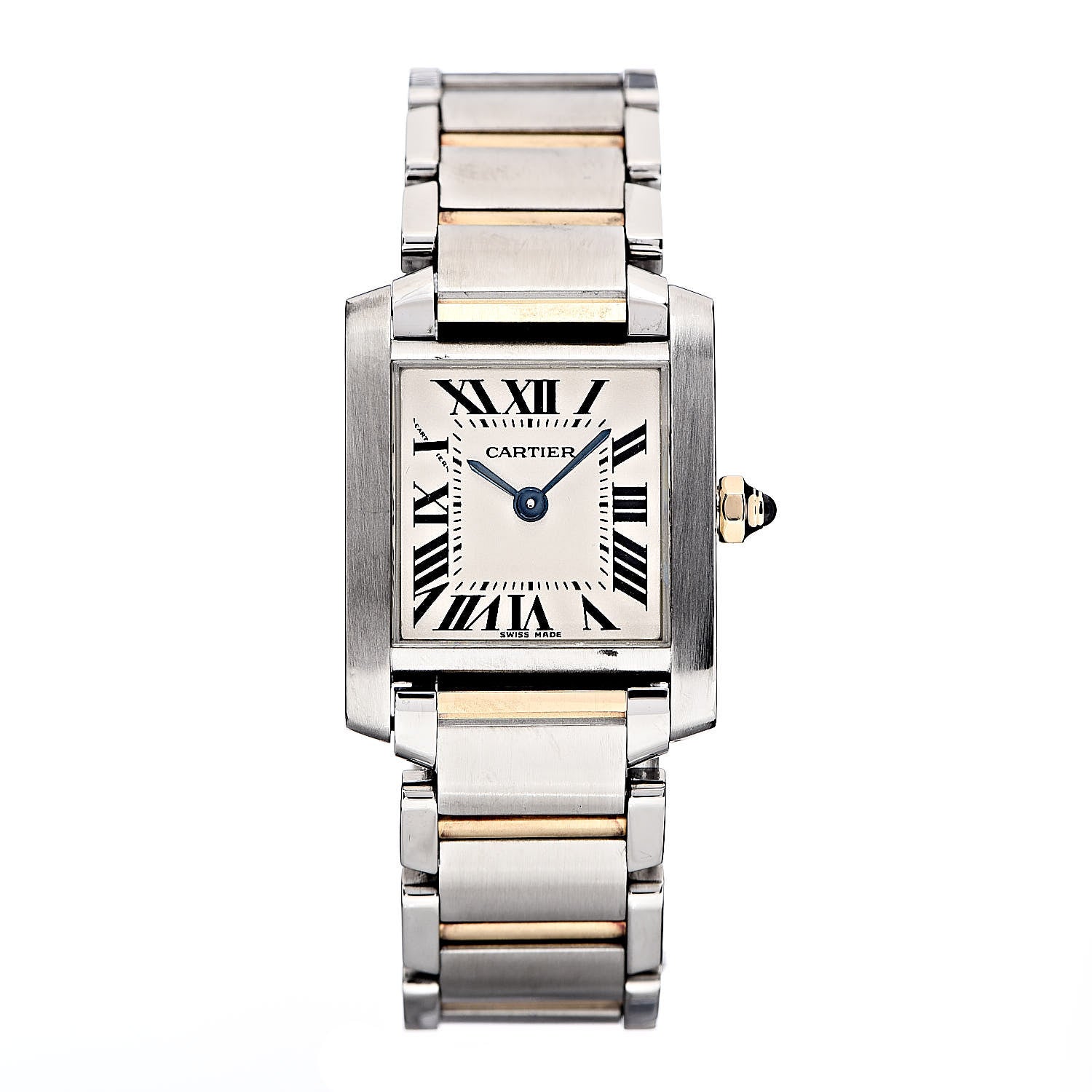 Cartier Stainless Steel 18K Yellow Gold 20mm Tank Francaise Quartz Watch 1 of 7