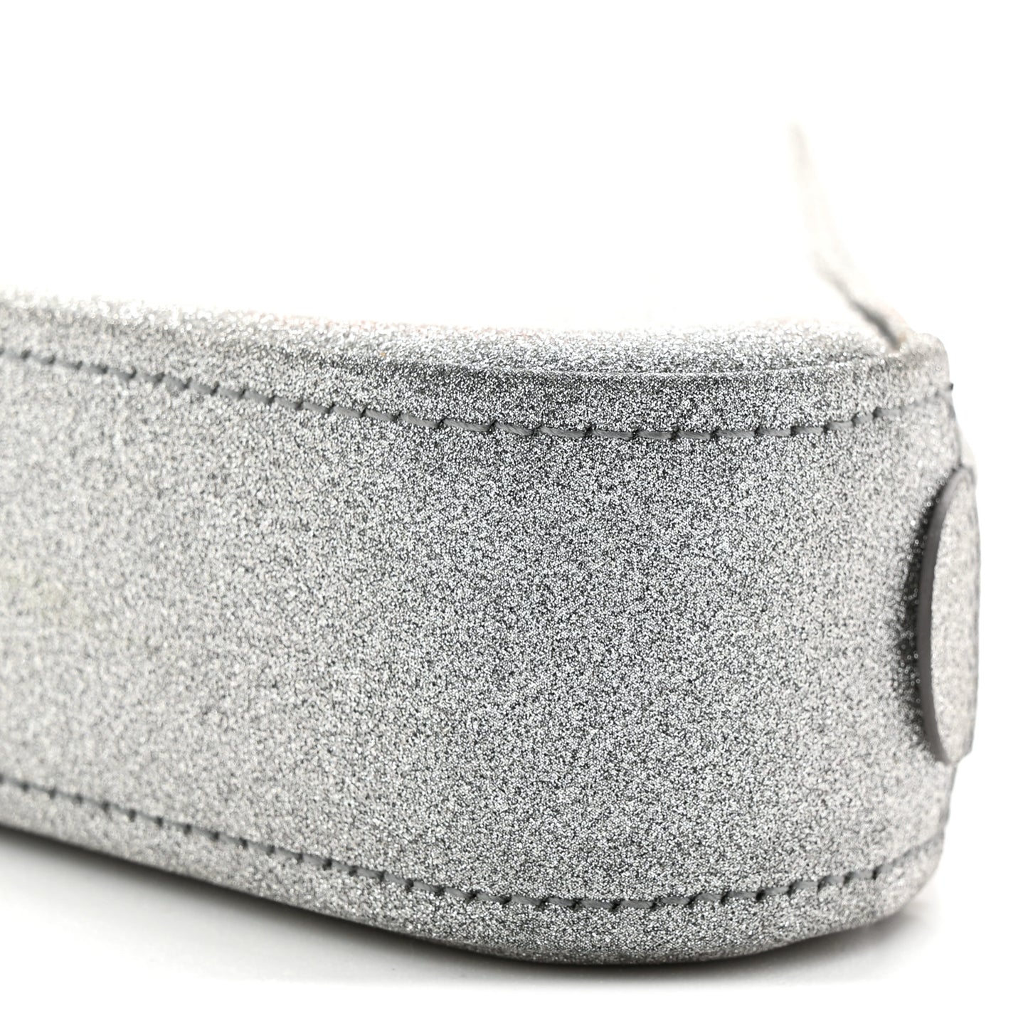 Glitter M Triangle Pouch Argent Black