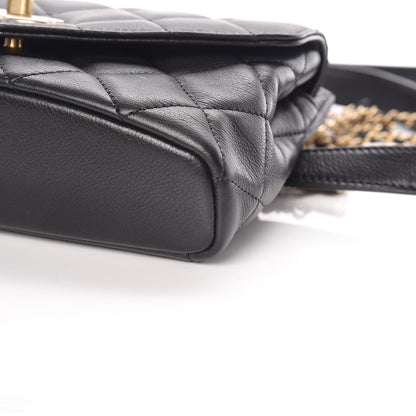 Chanel Calfskin Quilted Waist Bag Black 9 of 9