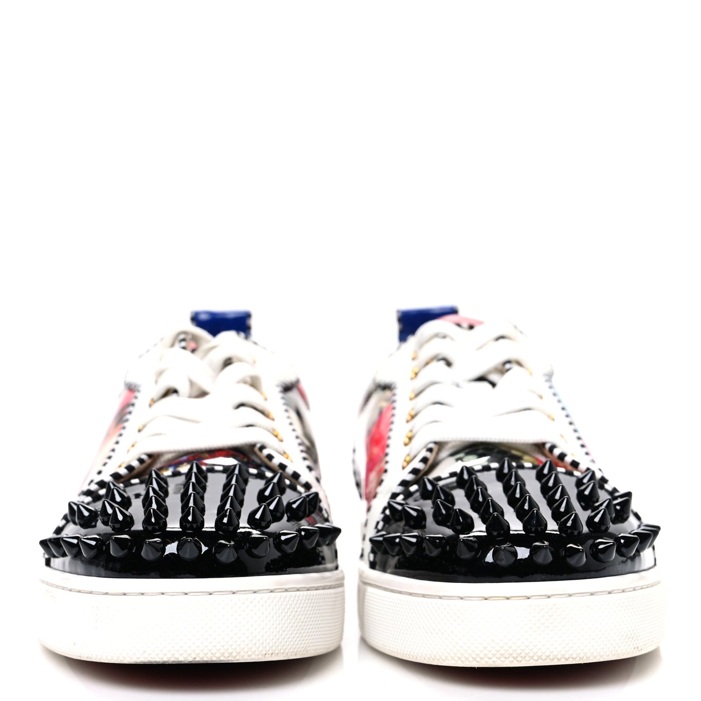 Calfskin Patent Womens Louis Junior Spikes Vieria Orlato Flat Sneakers 36.5 Version Multicolor