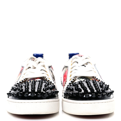 Christian Louboutin Calfskin Patent Womens Louis Junior Spikes Vieria Orlato Flat Sneakers 36.5 Version Multicolor 3 of 12