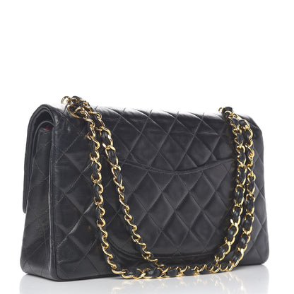 Chanel Lambskin Quilted Medium Double Flap Black 3 of 20