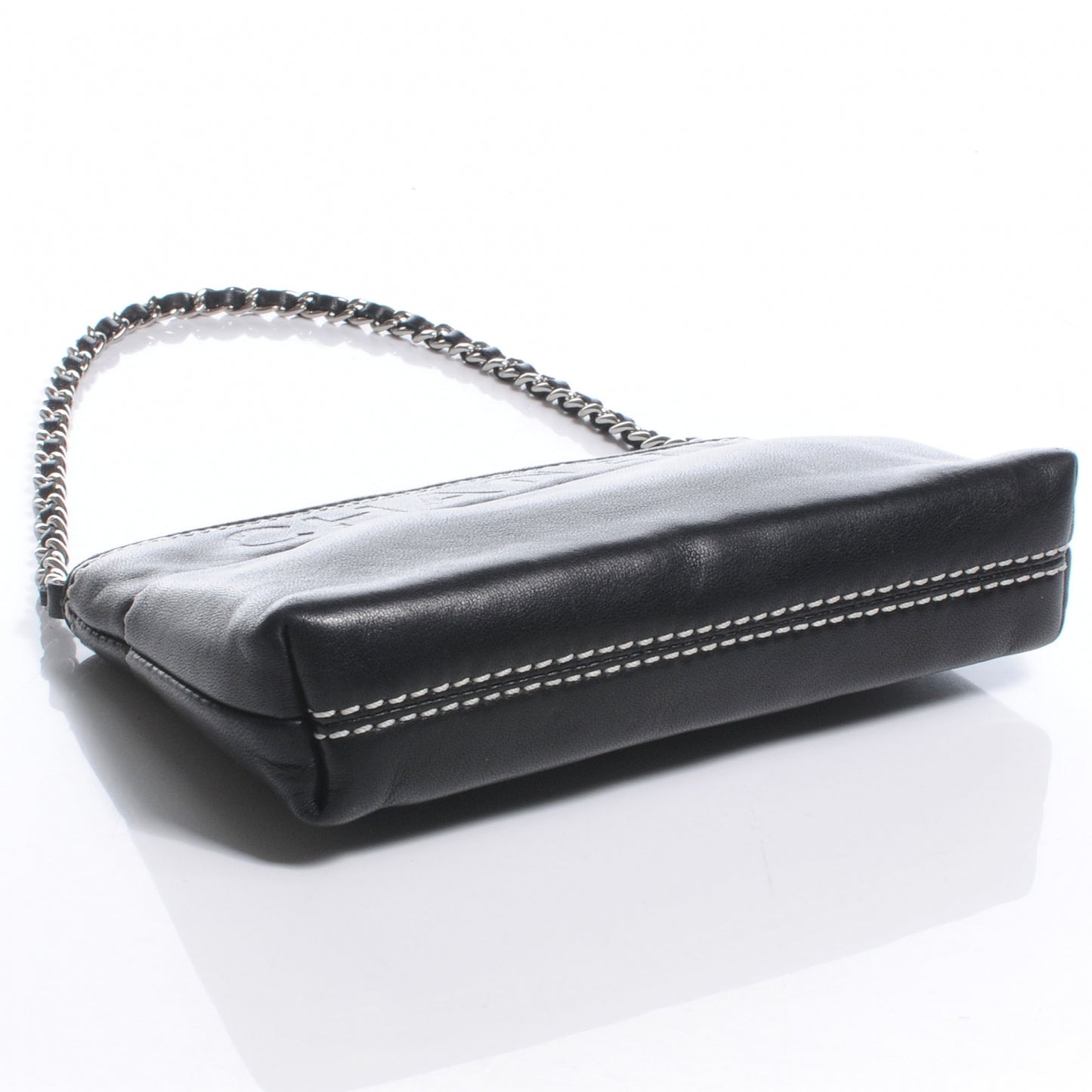 Leather Lax Pochette Bag Black