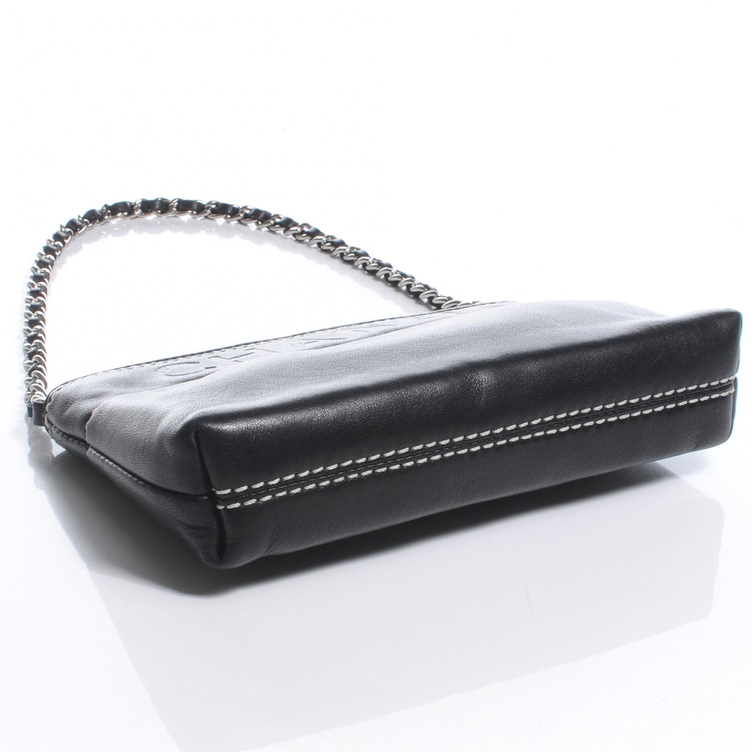 Chanel Leather Lax Pochette Bag Black 4 of 7