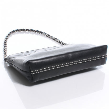Chanel Leather Lax Pochette Bag Black 4 of 7