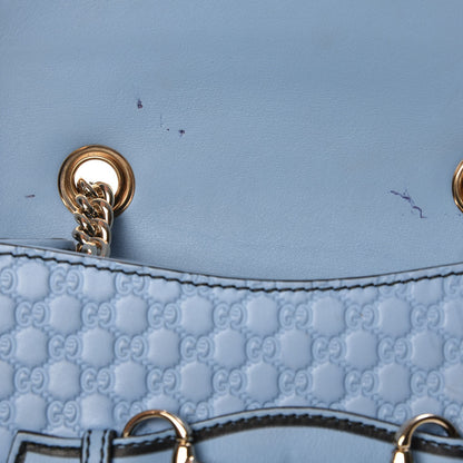Gucci Soft Microguccissima Mini Emily Chain Shoulder Bag Mineral Blue 9 of 9