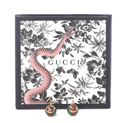 Gucci Resin Web Earrings Red Green Gold 6 of 6