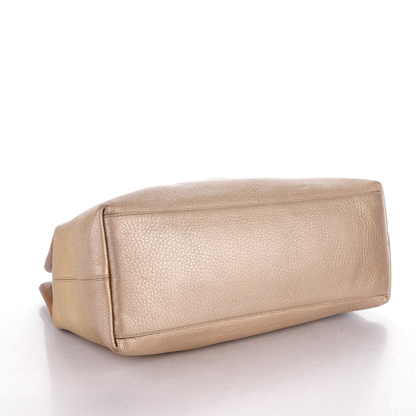 Metallic Pebbled Calfskin Medium Soho Chain Shoulder Bag Gold Ombre