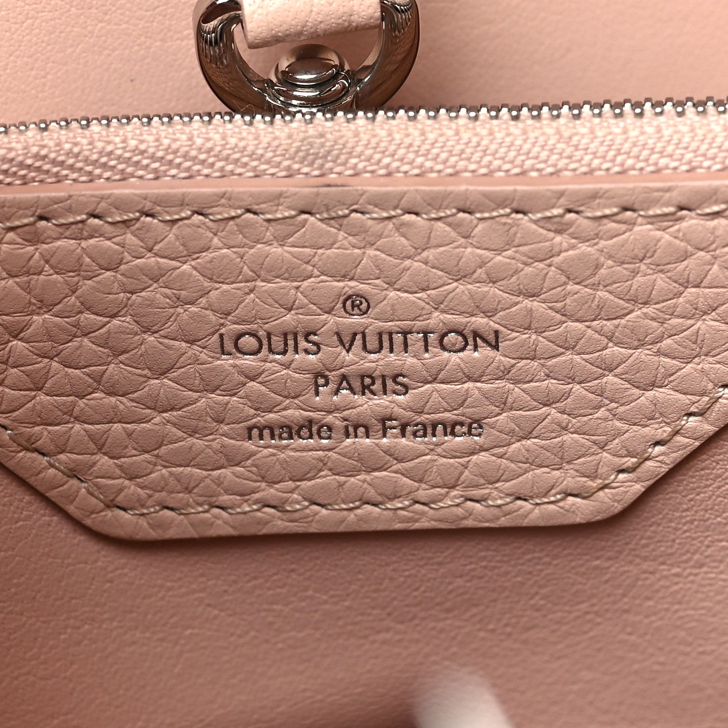Louis Vuitton Taurillon Capucines MM Litchi Galet 6 of 9