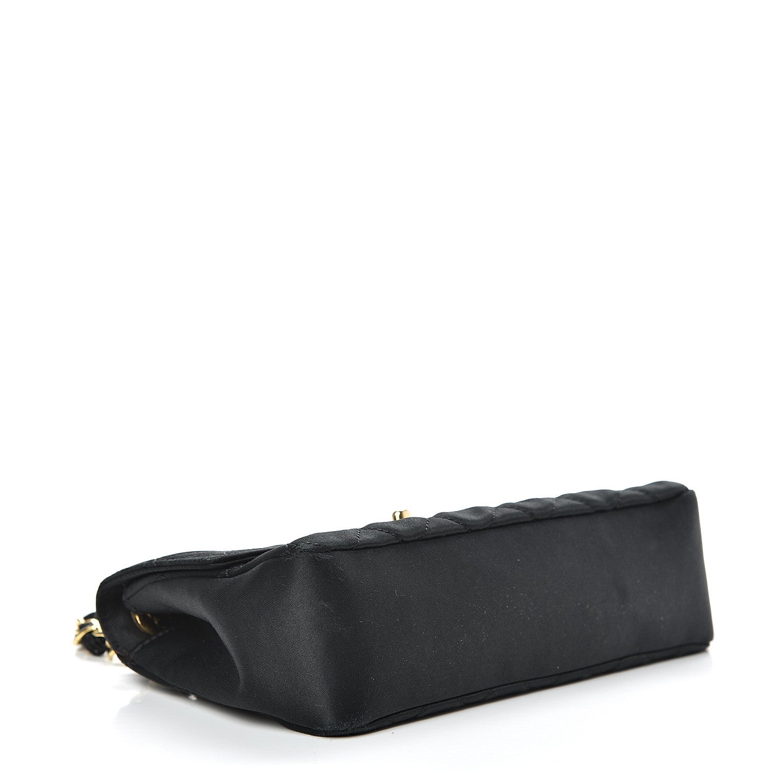 Chanel Satin Quilted Extra Mini Rectangular Flap Black 3 of 14