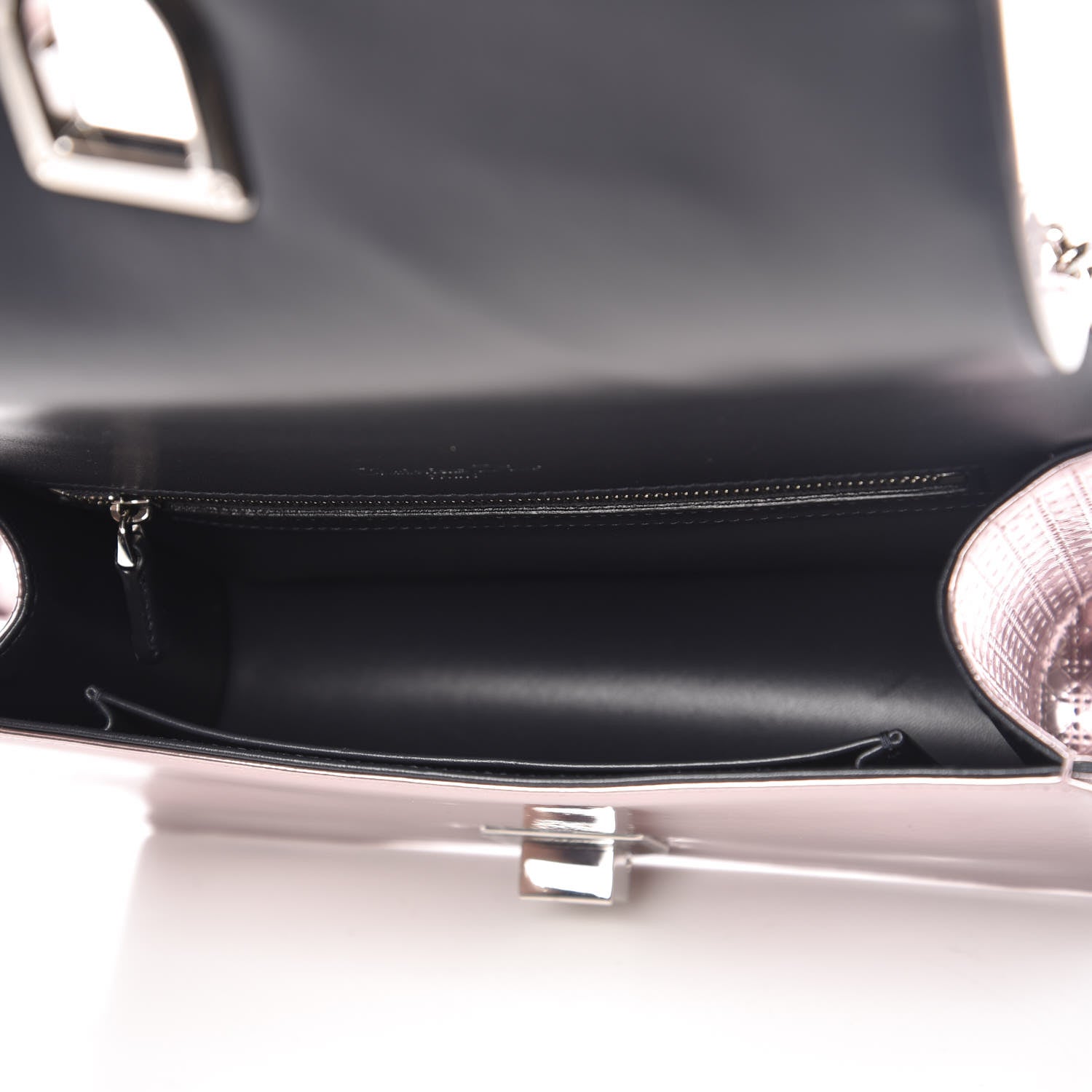 Christian Dior Metallic Patent Micro-Cannage Medium Diorama Flap Bag Pink 5 of 8