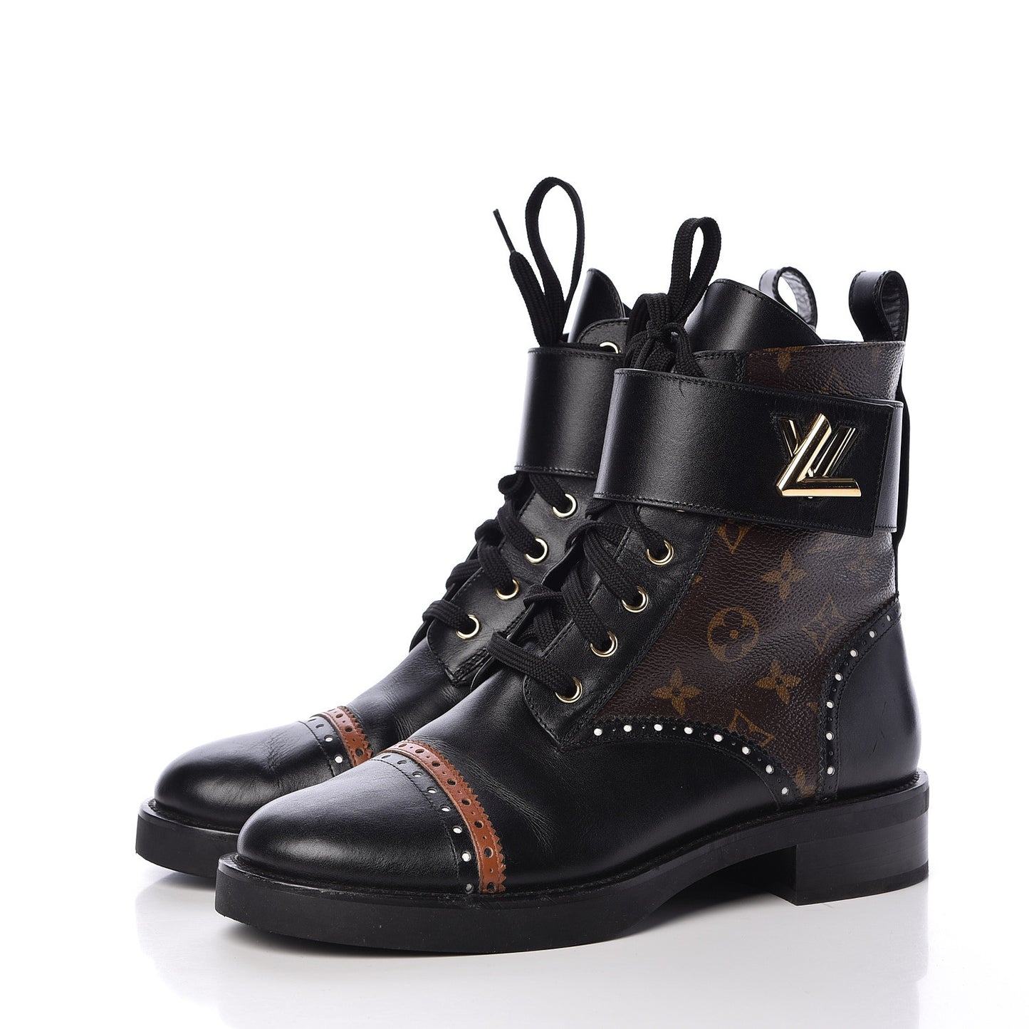 Calfskin Monogram Boyish Ranger Boots 39 Black